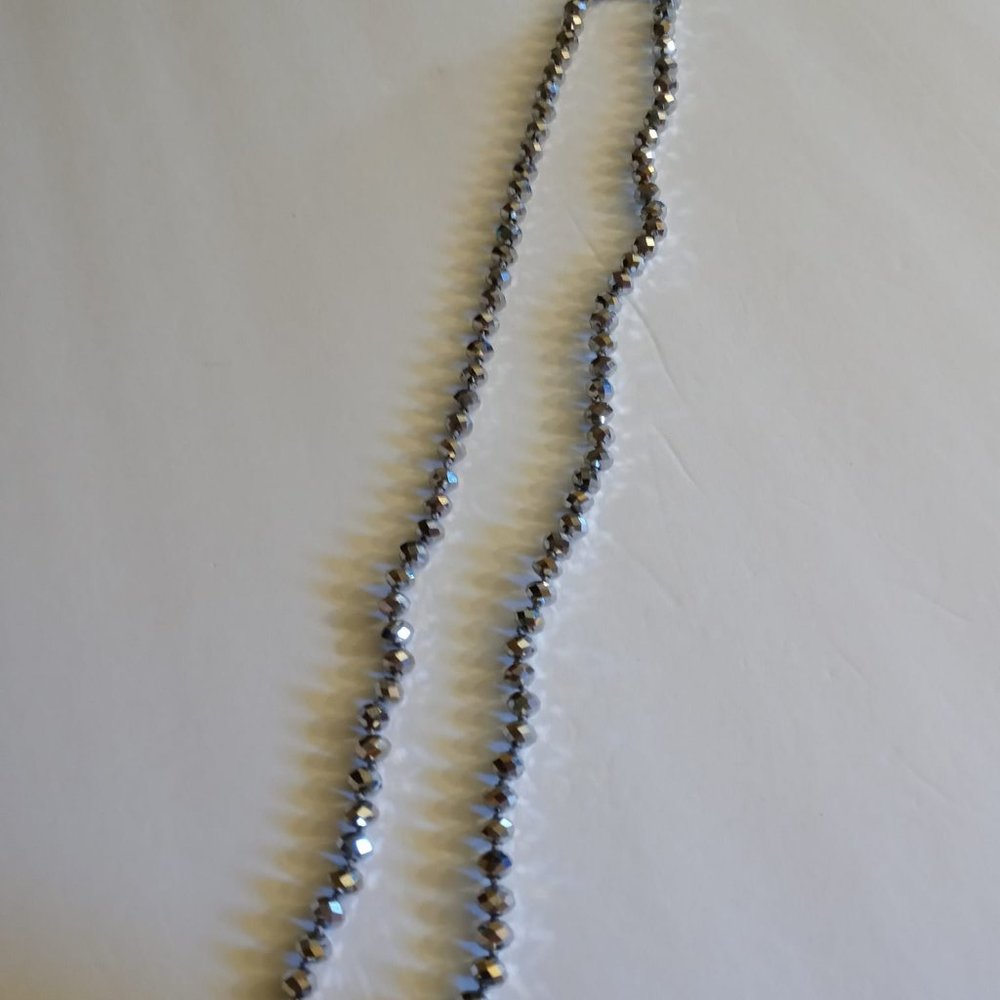 Long silver 22 inch necklace